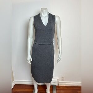 WOLFORD - Charcoal 100% Wool Midi Dress. Size 6